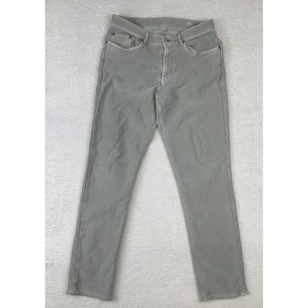 Faherty‎ Slim Straight Pants Sage Green Distressed Men's size 32